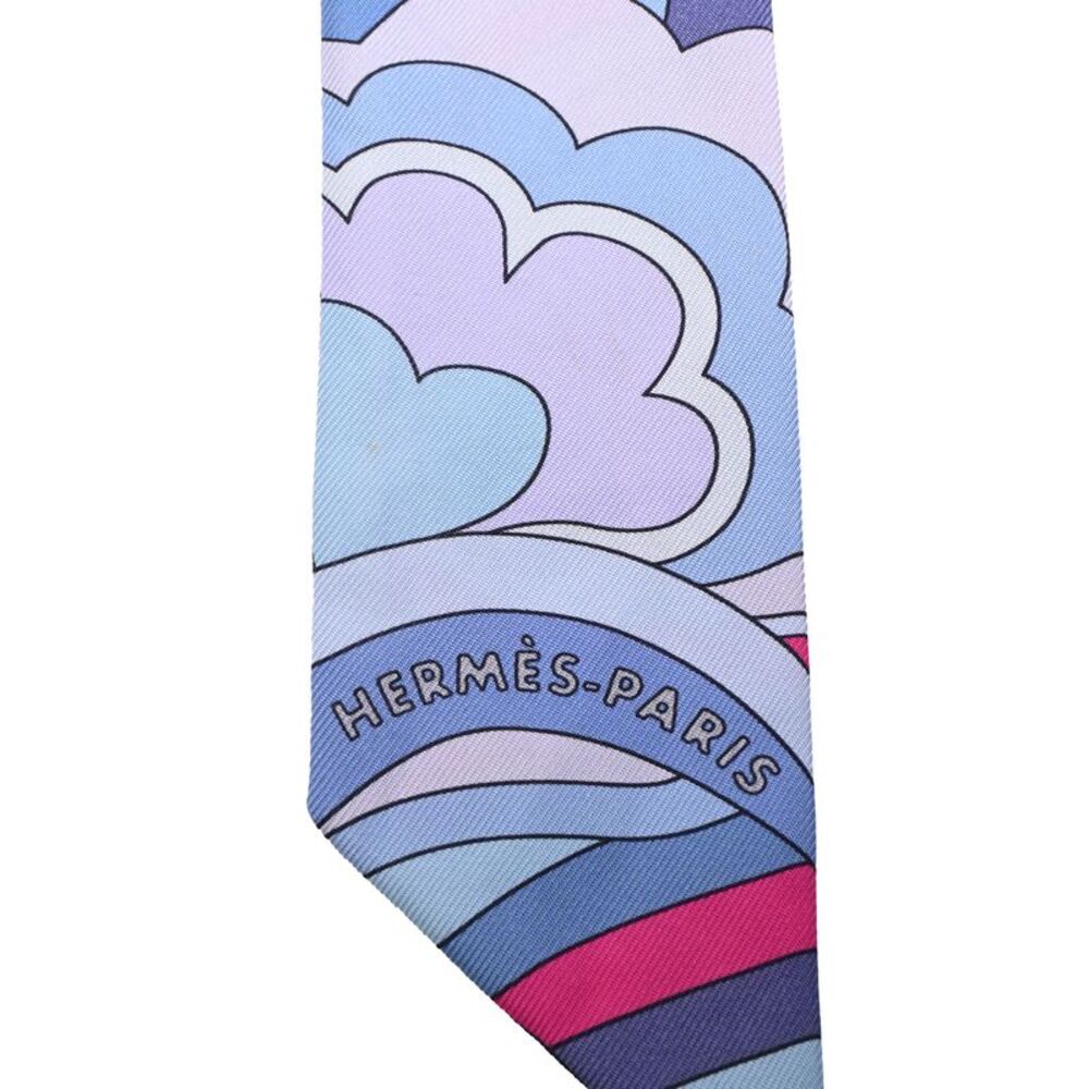 Hermès Faubourg Rainbow Twill Scarf in Multicolor Silk - Picture 8 of 9